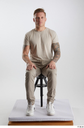 Man White Athletic Male Studio Poses